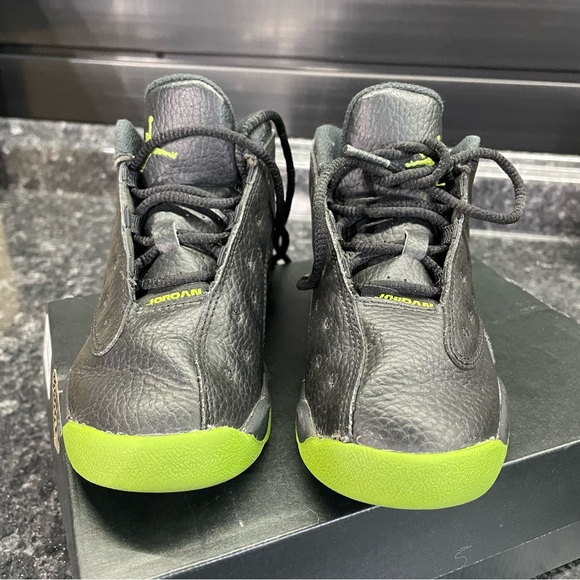 Nike Kid Jordan 13 Altitude Black Green 10c - Picture 8 of 8